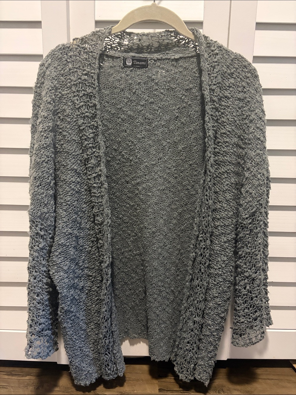 Open-Front Women's Cardigan Sweater in Gray